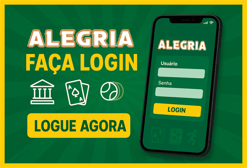 Imagem destacando login seguro na ALEGRIAPG para novos usuários